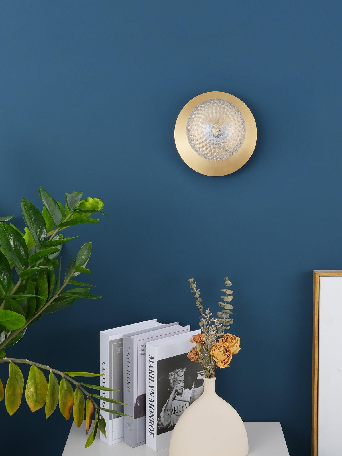 Nifte wandlamp Ronde Schijf Mondblaasglas Minimalistisch met bolvormige kap