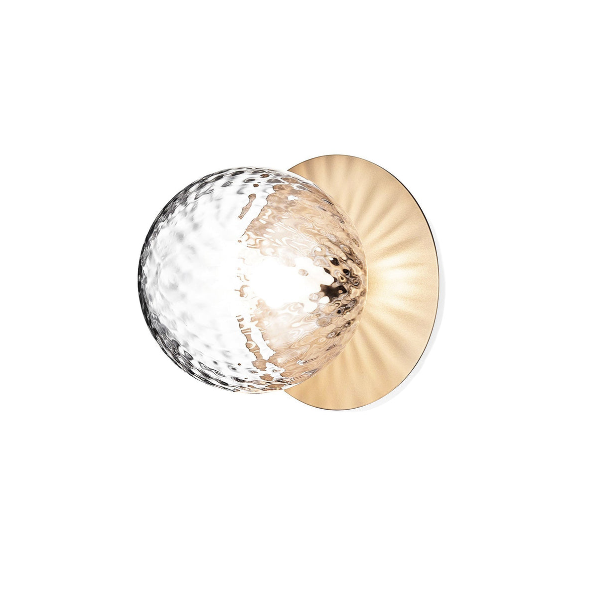 Nifte wandlamp Ronde Schijf Mondblaasglas Minimalistisch met bolvormige kap