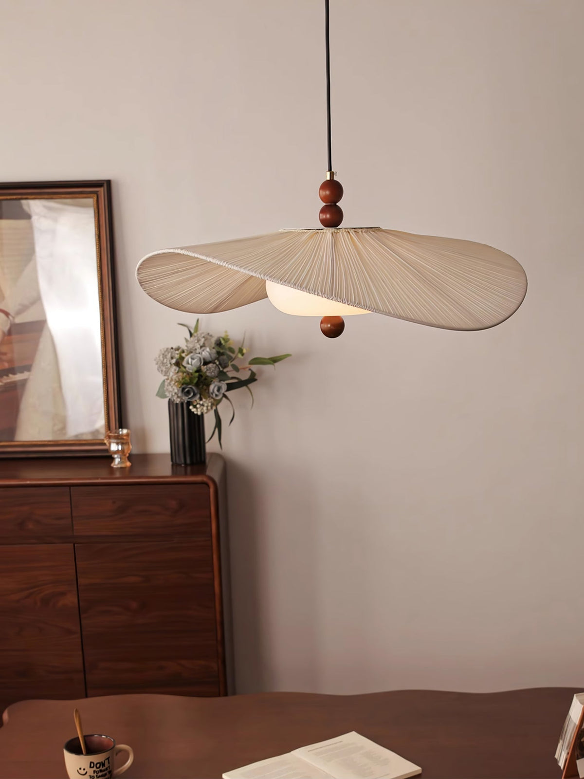Zovenil hanglamp met organisch textiel