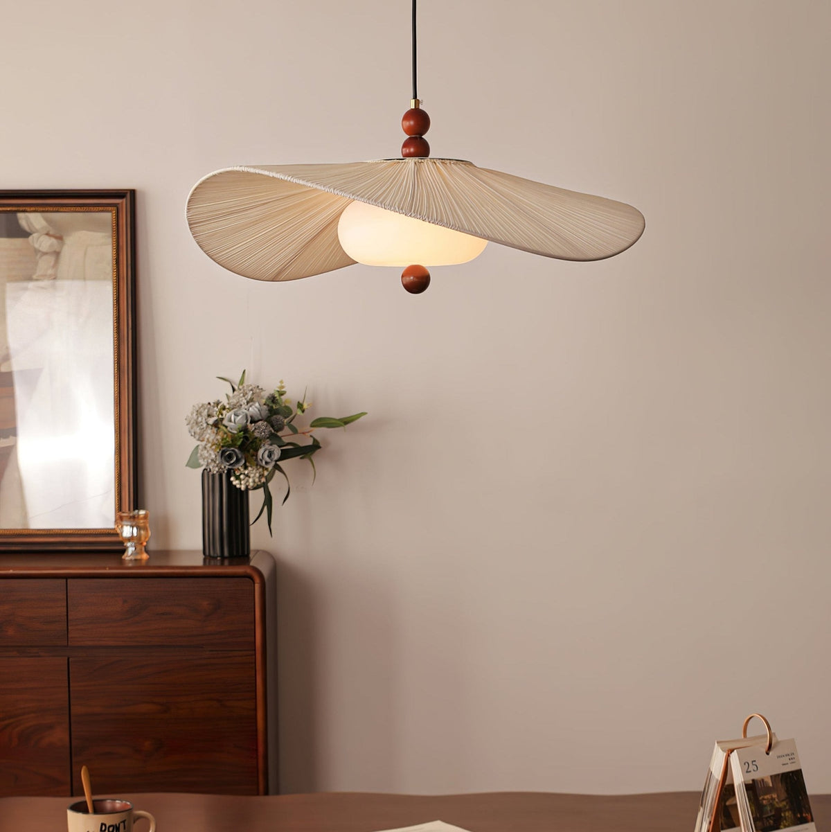 Zovenil hanglamp met organisch textiel
