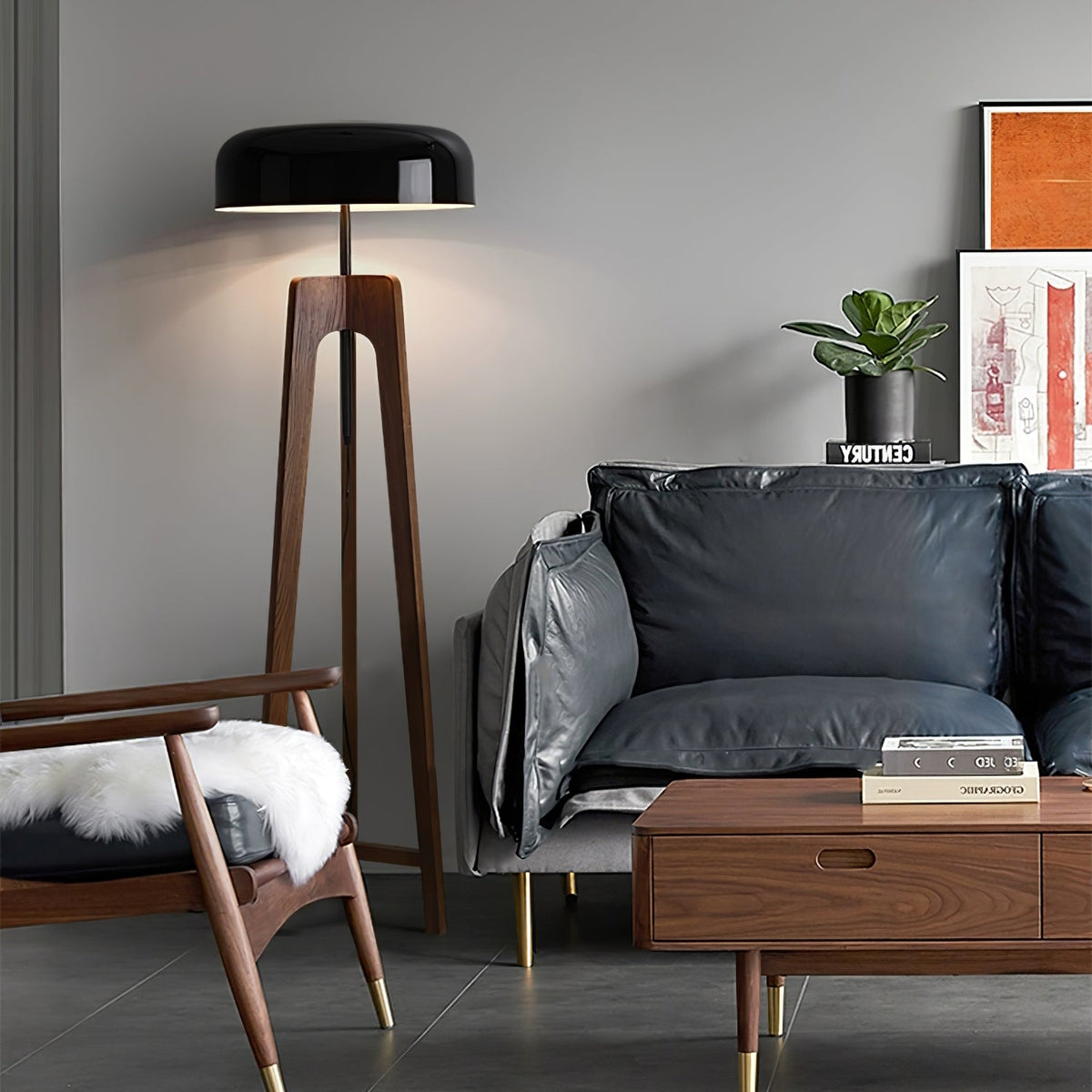 Kovain Houten Minimalistische vloerlamp
