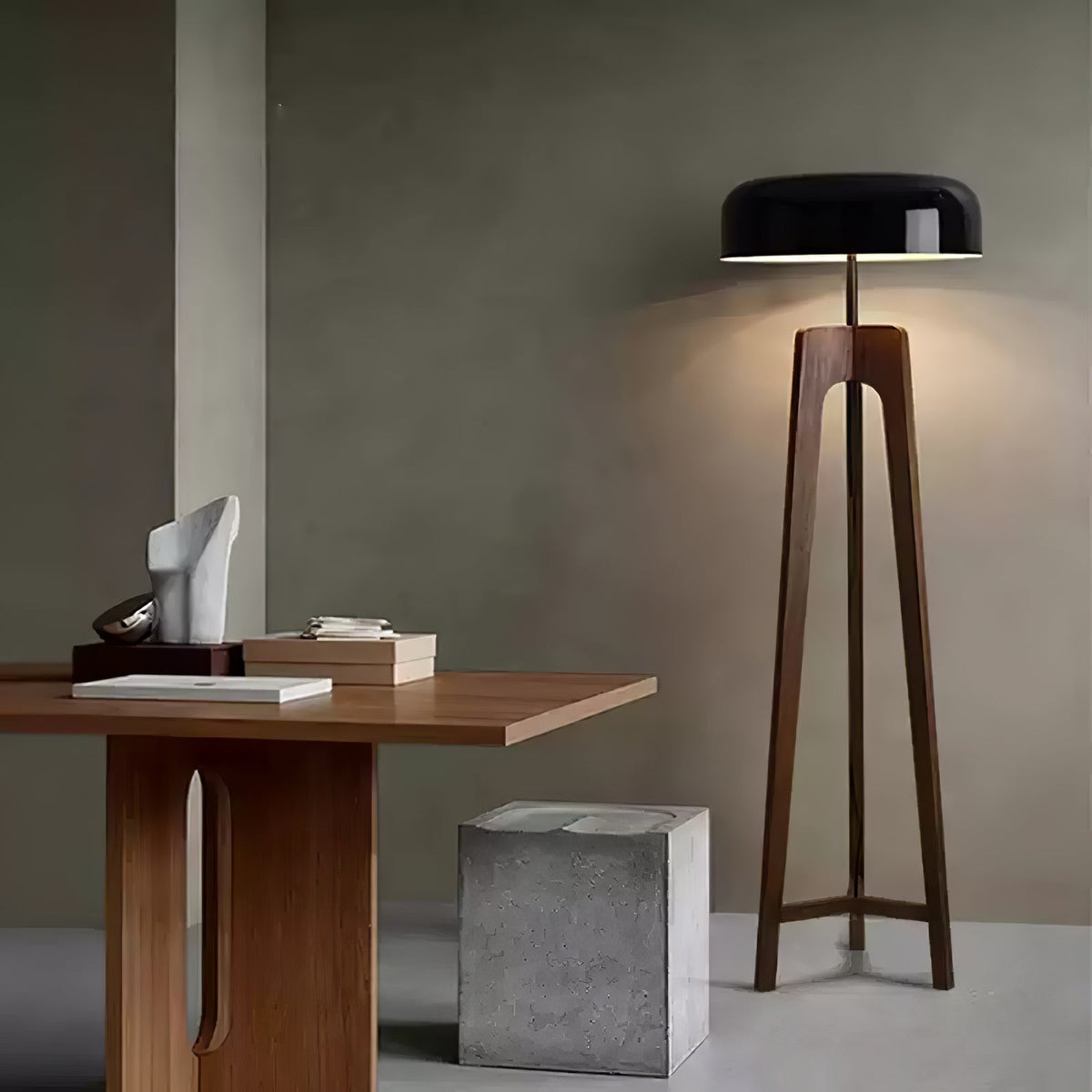 Kovain Houten Minimalistische vloerlamp