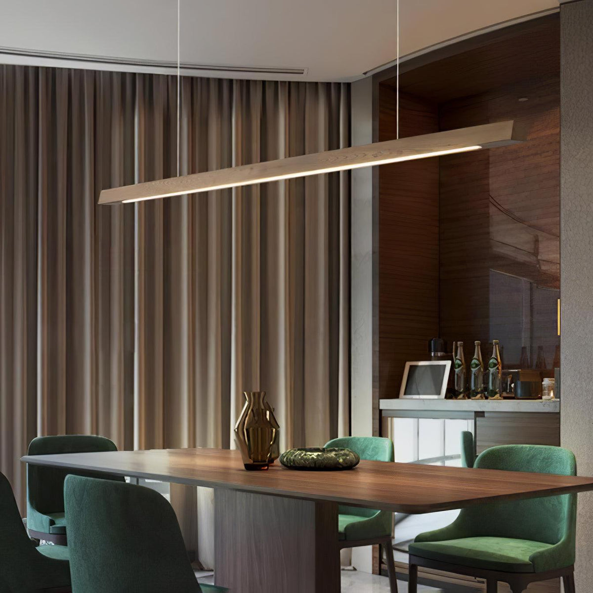 Aro Lineaire hanglamp van hout