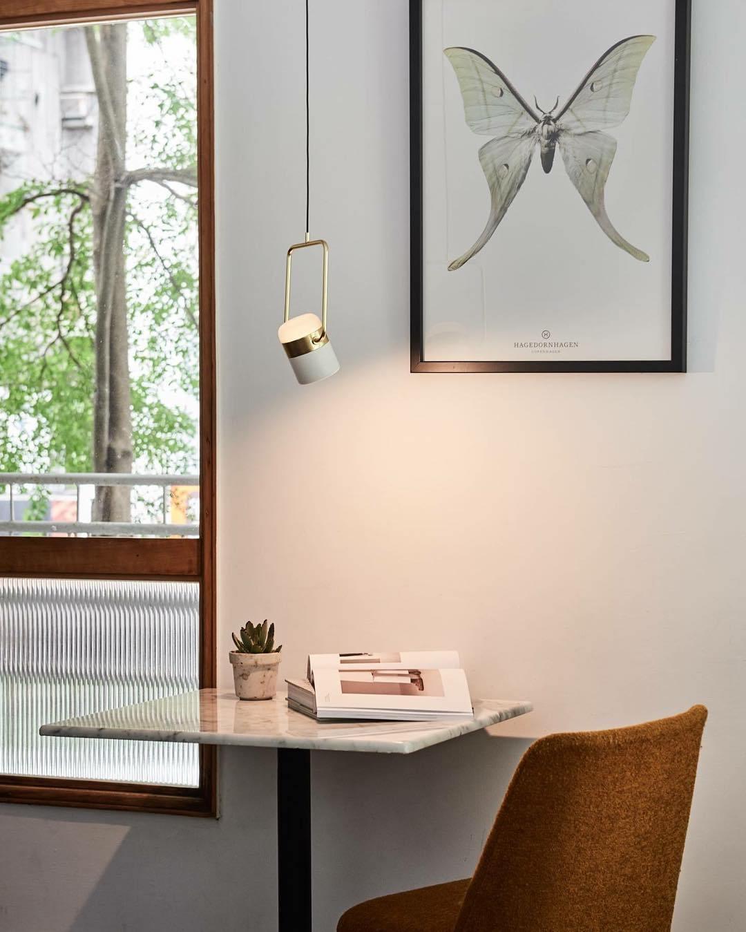 Lirael Hanglamp Verstelbaar Glas met Messing