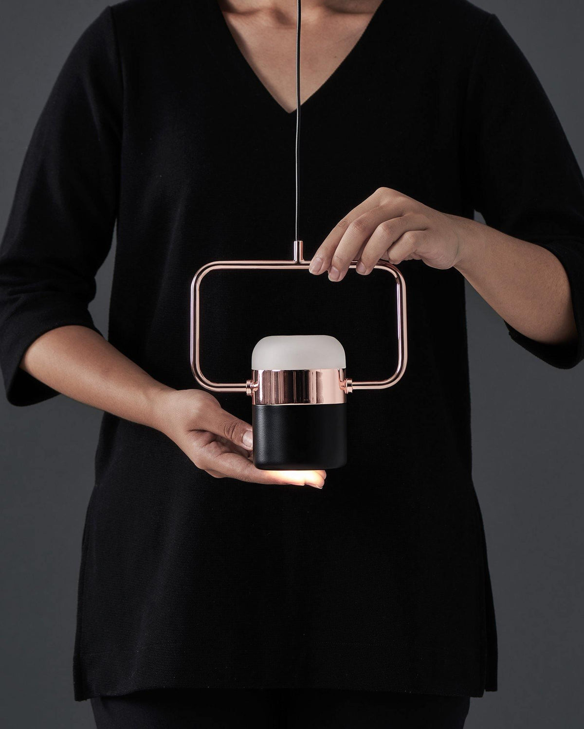 Lirael Hanglamp Verstelbaar Glas met Messing