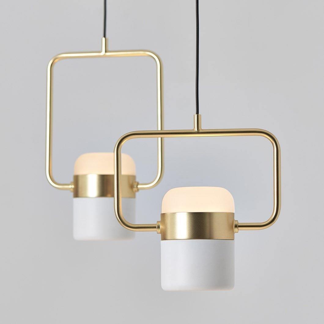 Lirael Hanglamp Verstelbaar Glas met Messing