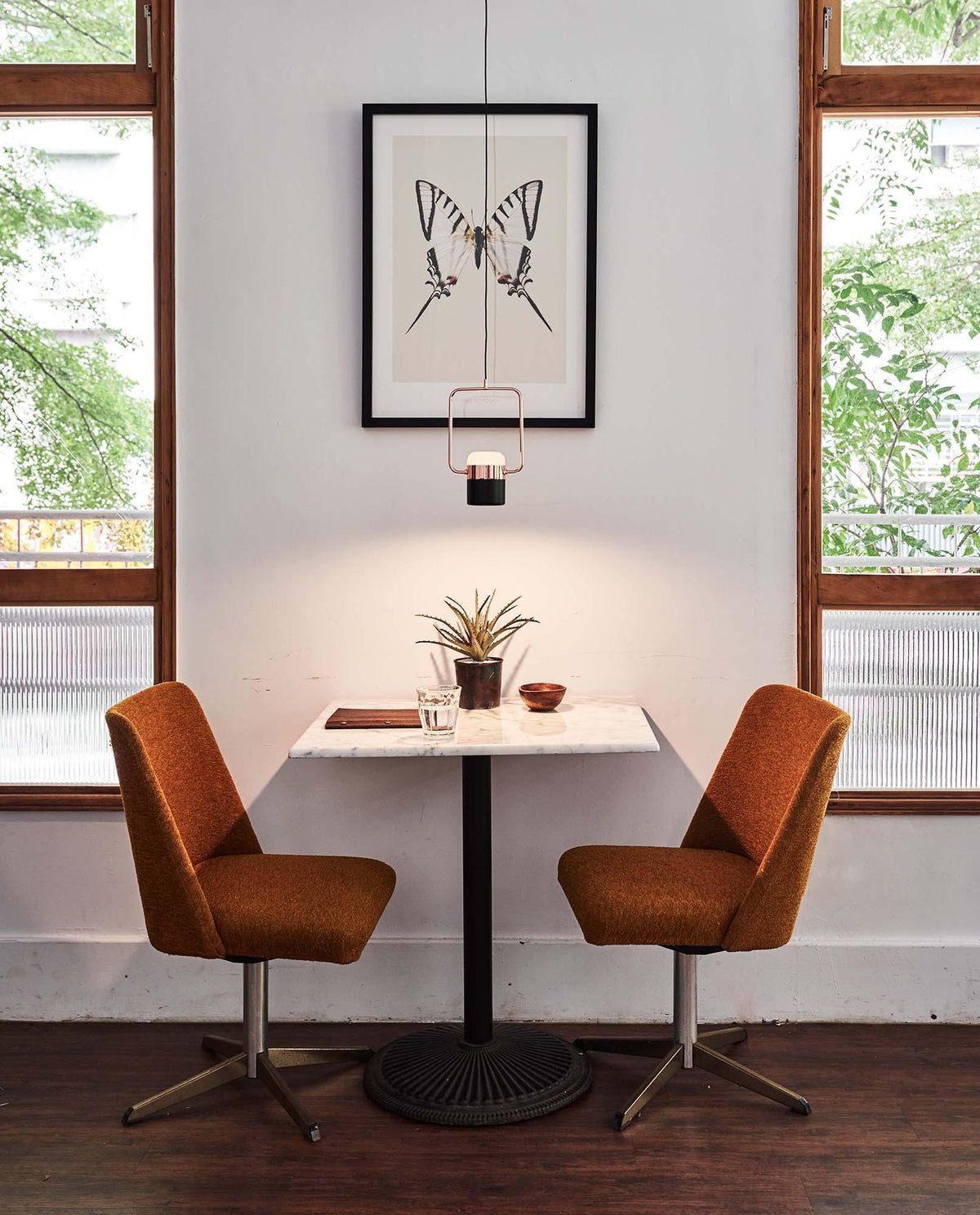 Lirael Hanglamp Verstelbaar Glas met Messing