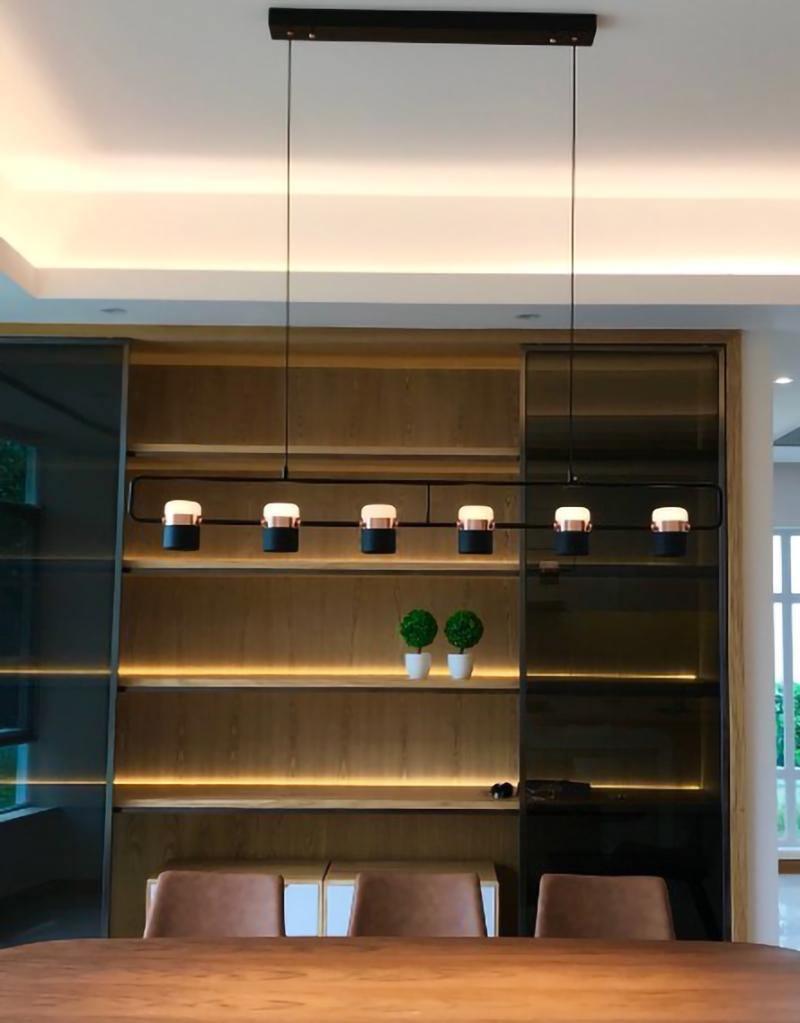 Lirael Hanglamp Verstelbaar Glas met Messing