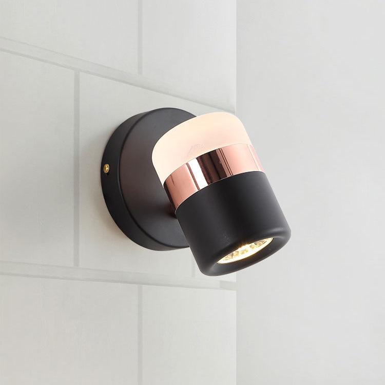 Liorinora wandlamp zwart met matglas en verstelbare kop