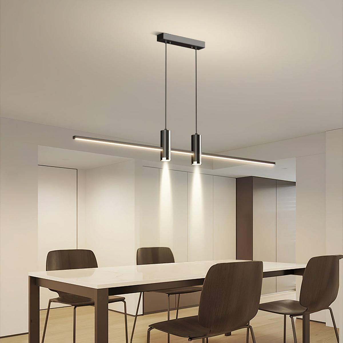 Auroaine Moderne hanglamp van goudkleurig metaal minimalistisch voor eetkamer