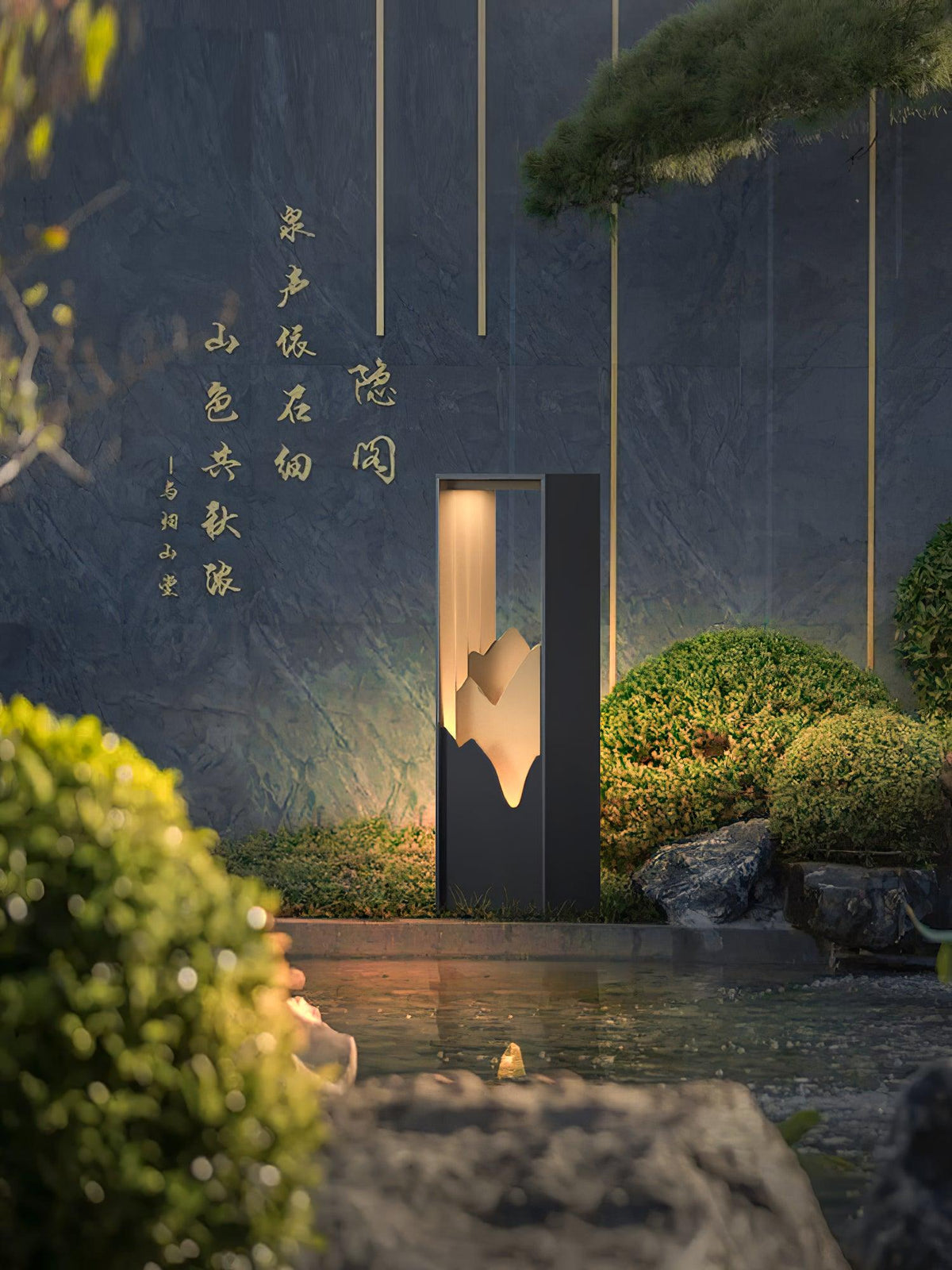 Zen Rustieke buitenhanglamp van acryl