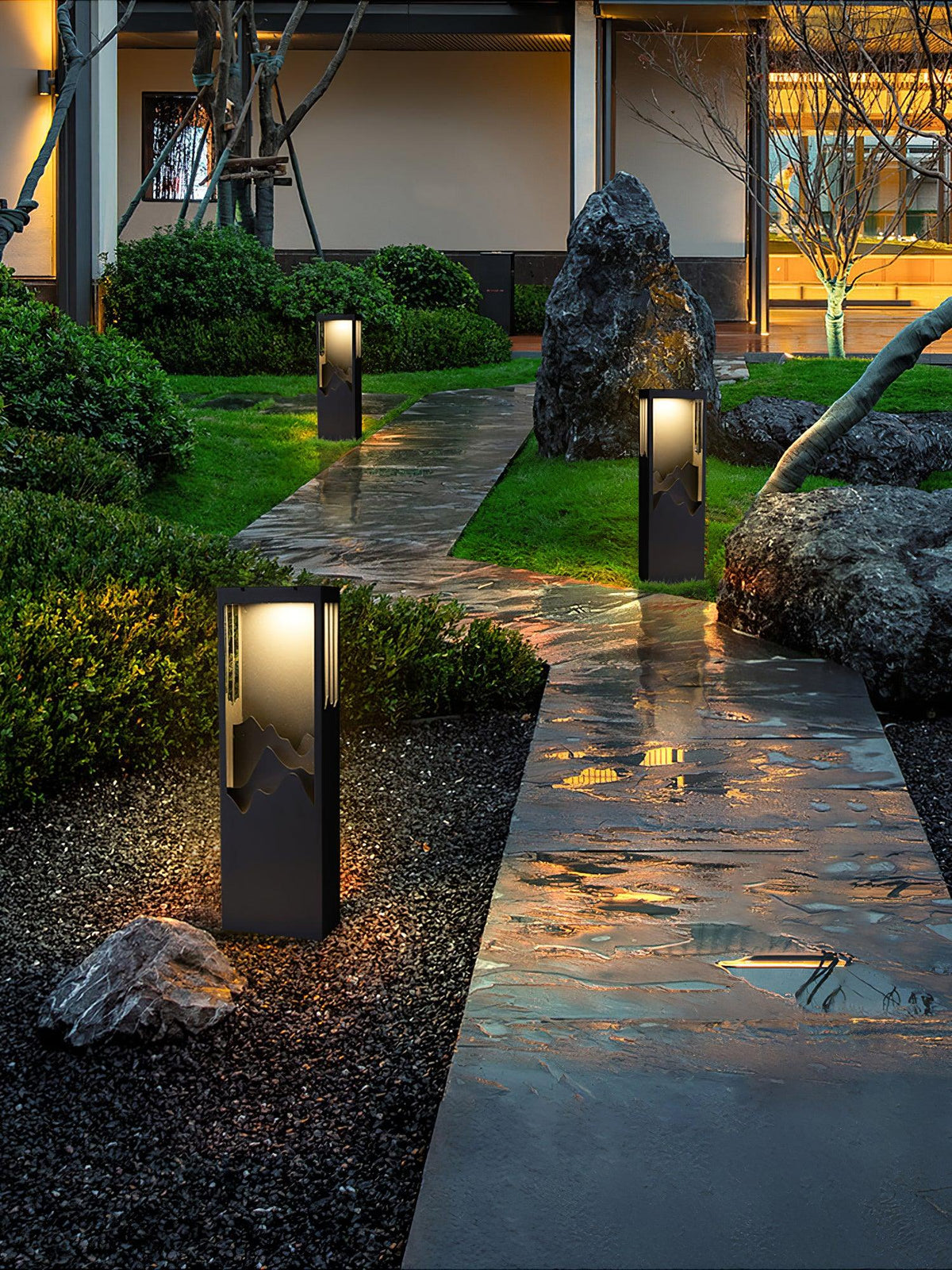 Zen Rustieke buitenhanglamp van acryl