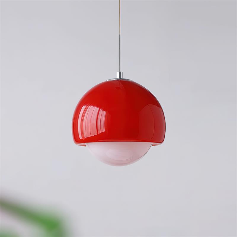 Lipko hanglamp met glazen bol retro modern kleurrijk