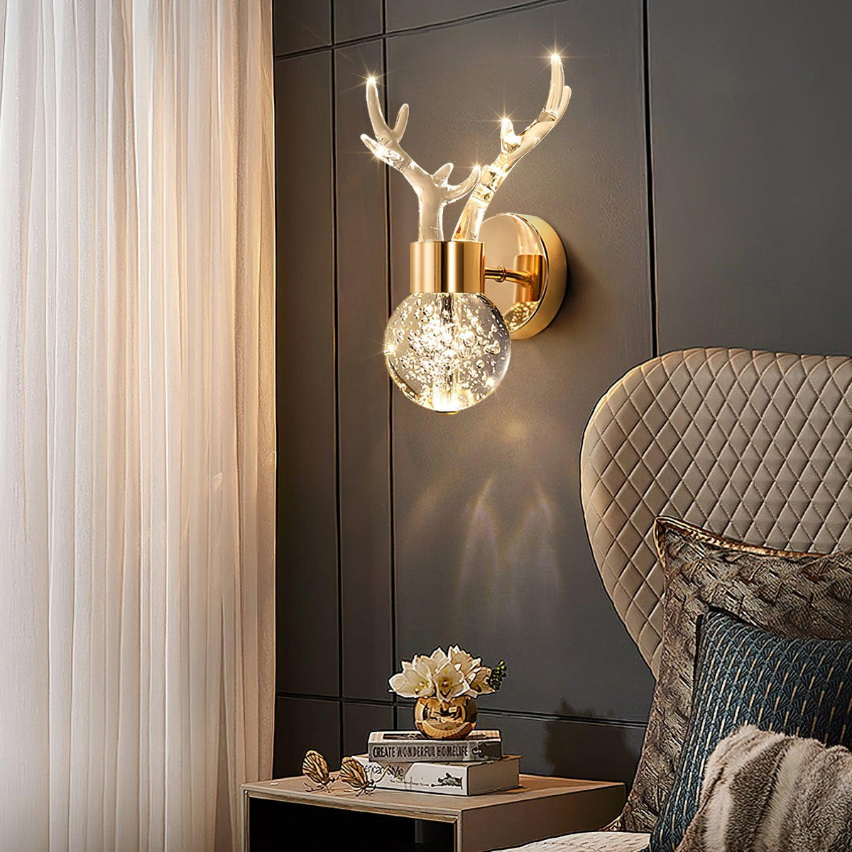 Cexi Postmodern Luxe Herten Kristal wandlamp