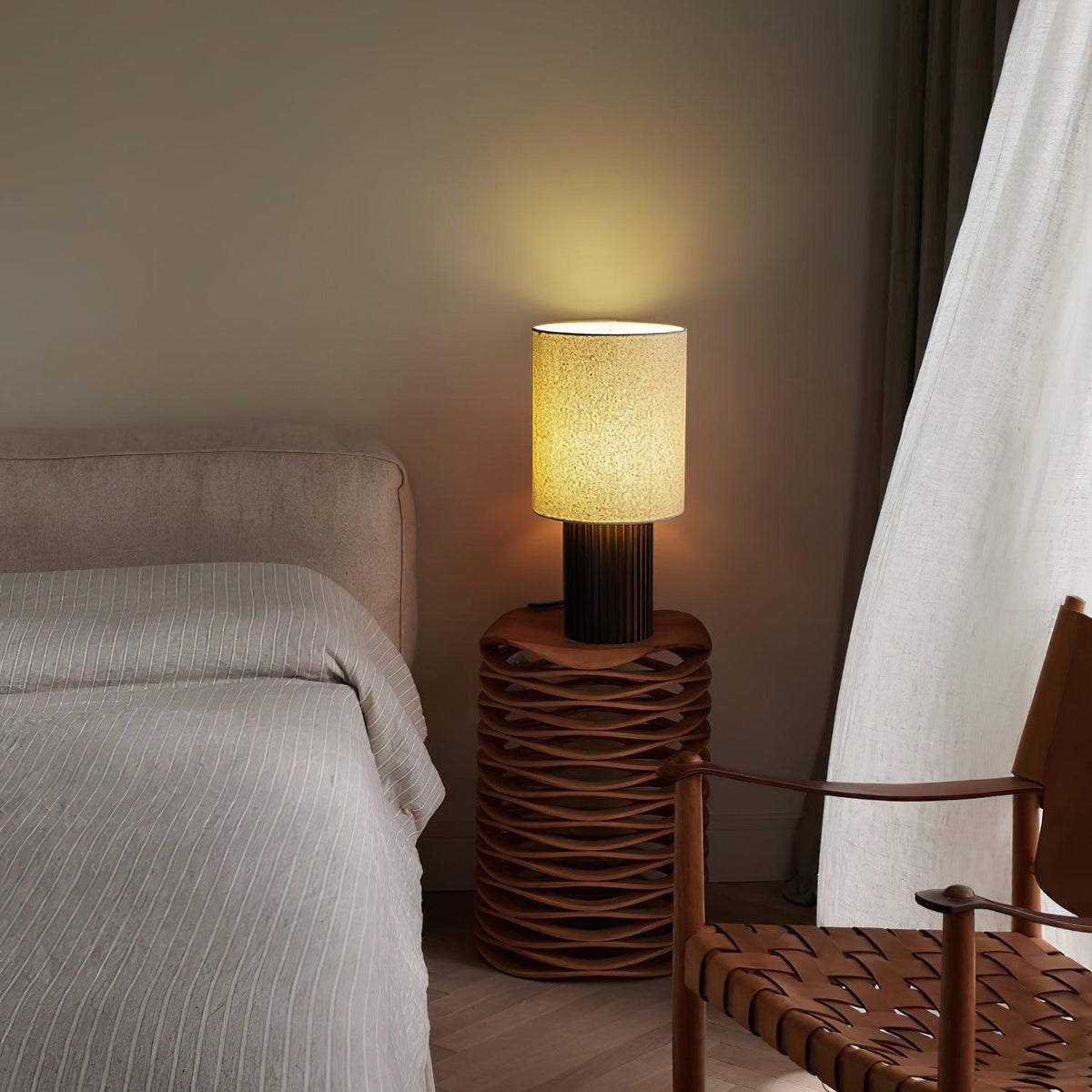 Grove Vintage Stoffen tafellamp