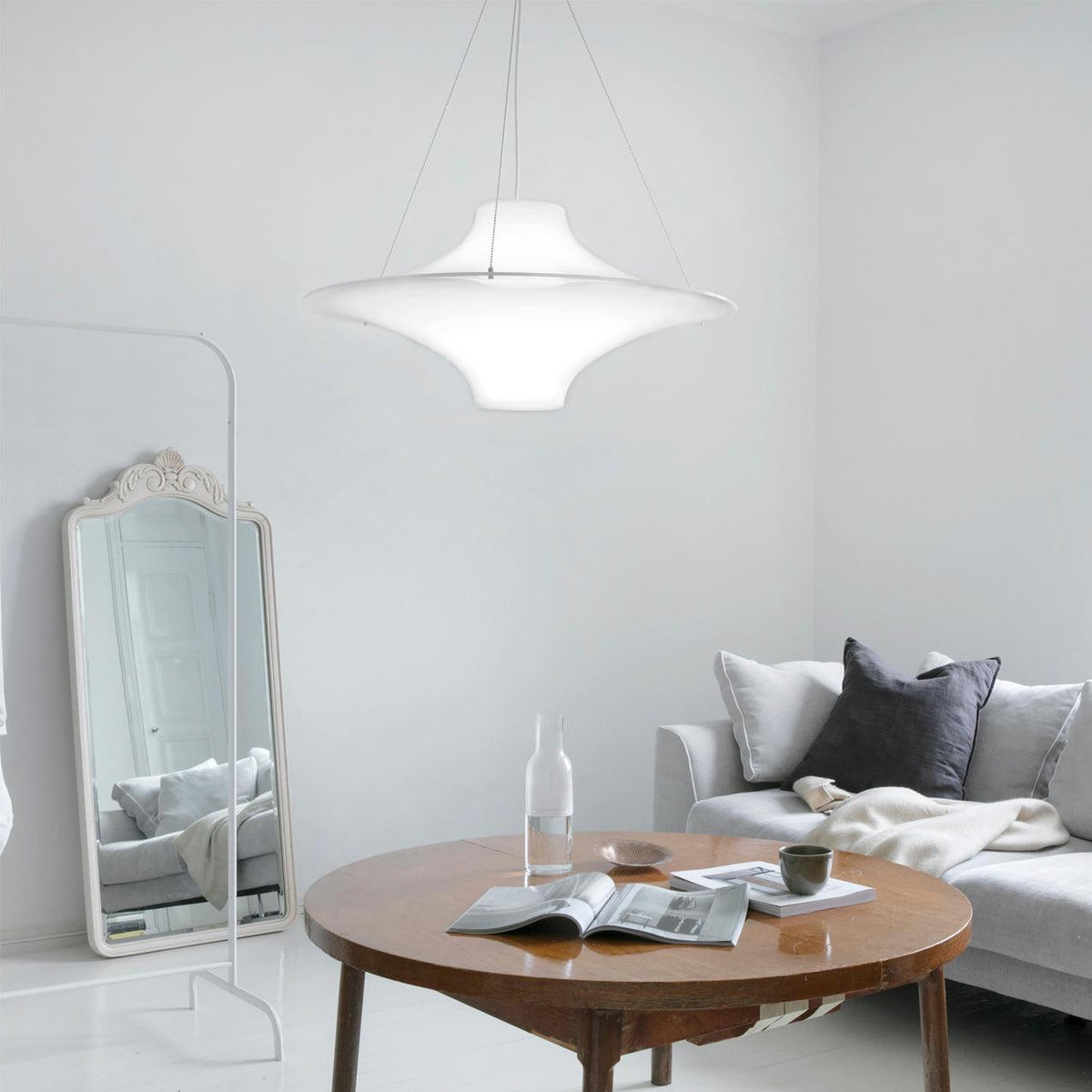 Dali hanglamp acryl UFO-vorm voor moderne woonkamer