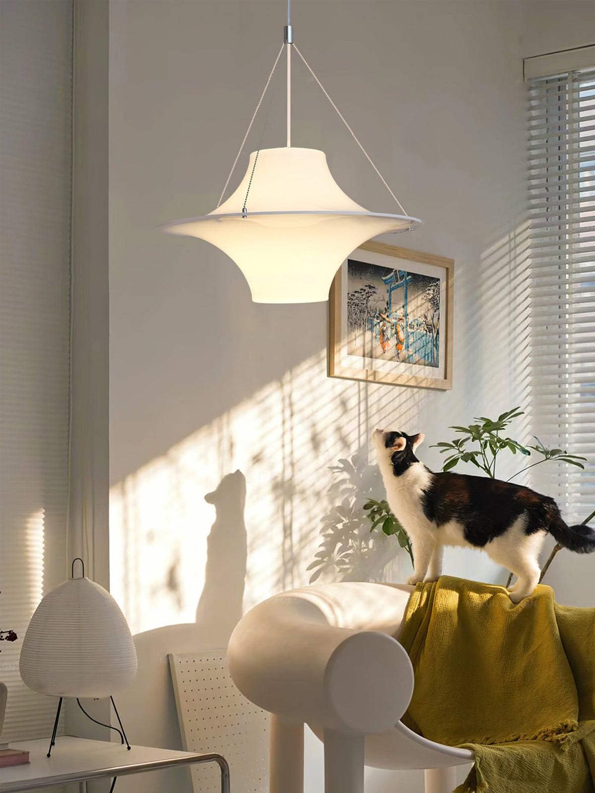 Dali hanglamp acryl UFO-vorm voor moderne woonkamer