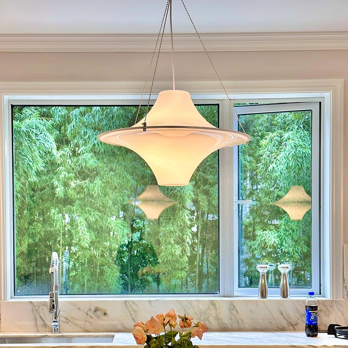 Dali hanglamp acryl UFO-vorm voor moderne woonkamer