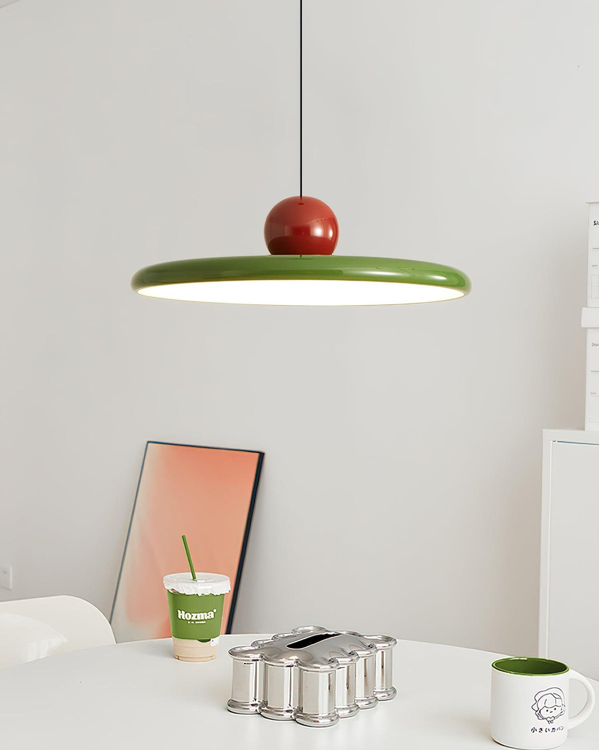 Terioaine hanglamp Swag groen en rood