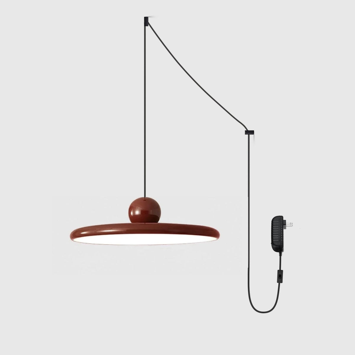Terioaine hanglamp Swag groen en rood