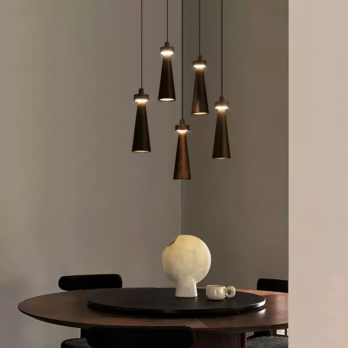 Tesno Minimalistische hanglamp van walnoothout