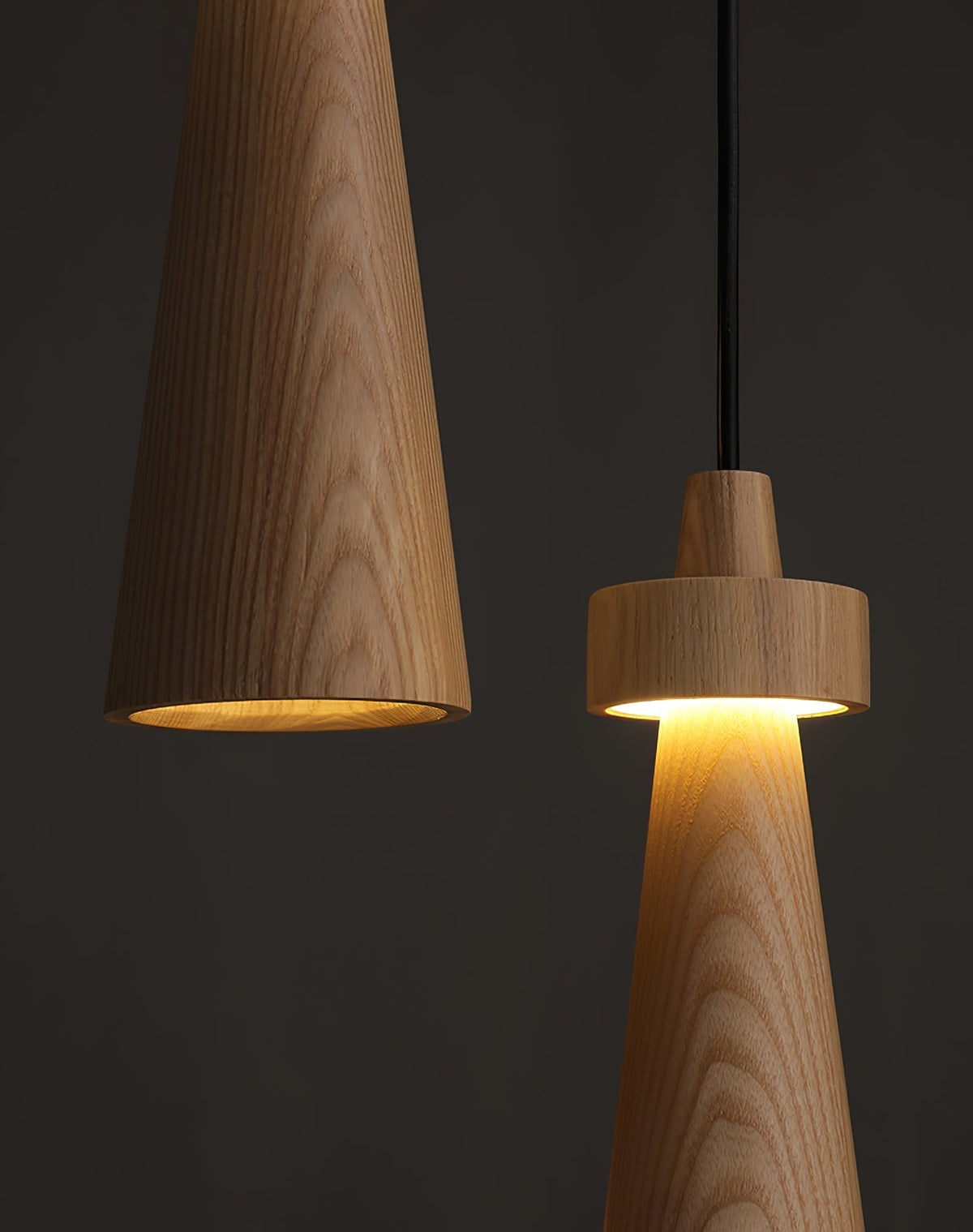 Tesno Minimalistische hanglamp van walnoothout