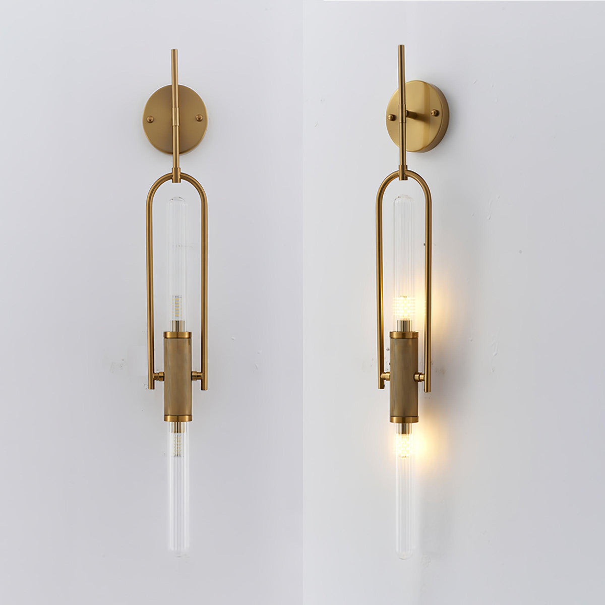 Isvyn Noordse kunst Lange Arc glas wandlamp
