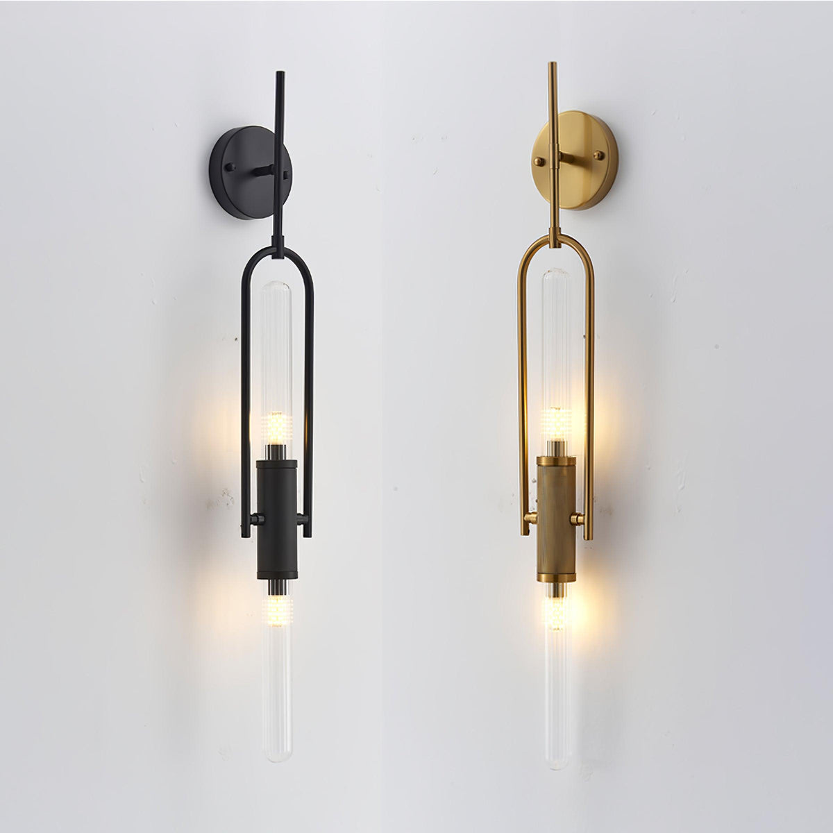 Isvyn Noordse kunst Lange Arc glas wandlamp