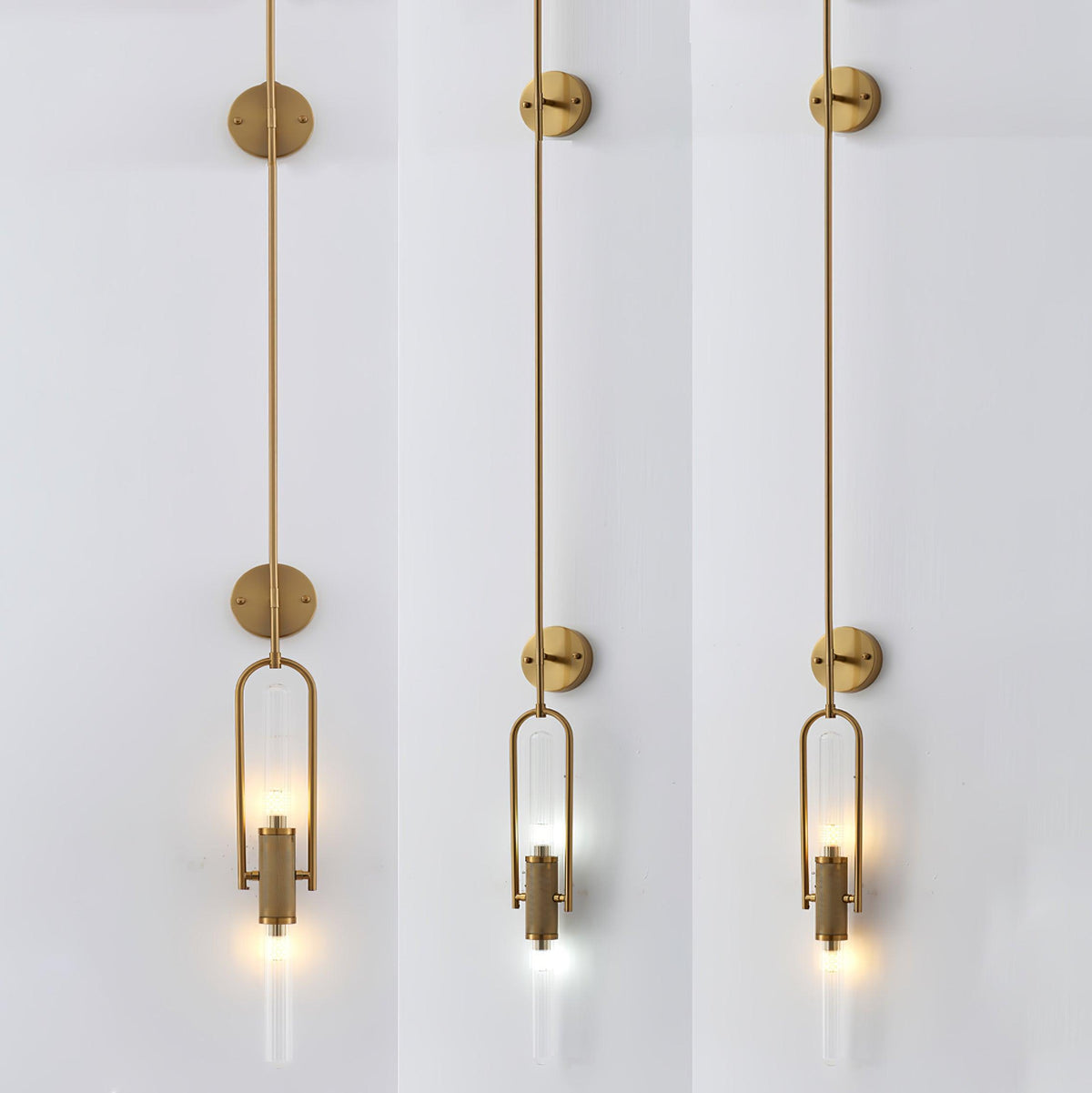Isvyn Noordse kunst Lange Arc glas wandlamp