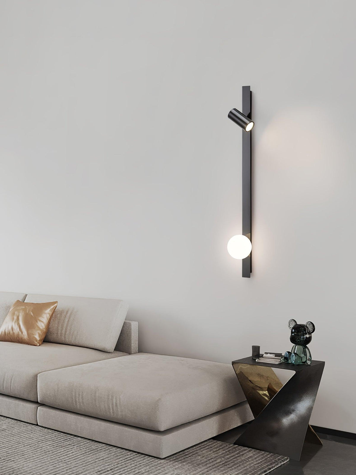 Aloz wandlamp van messing glas minimalistisch