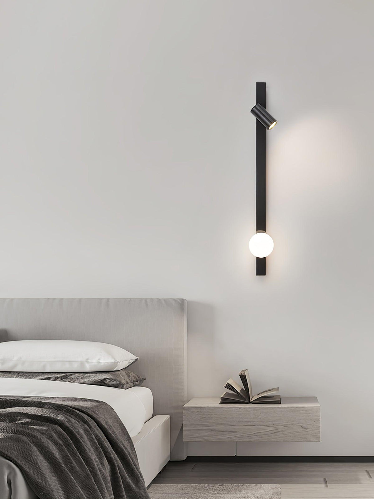 Aloz wandlamp van messing glas minimalistisch