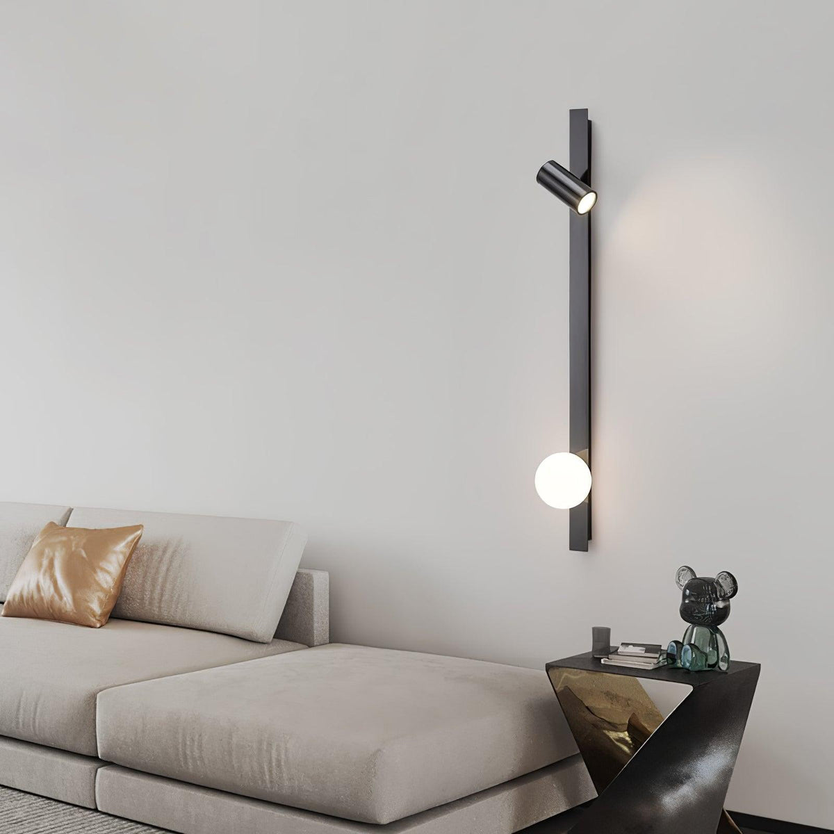 Aloz wandlamp van messing glas minimalistisch