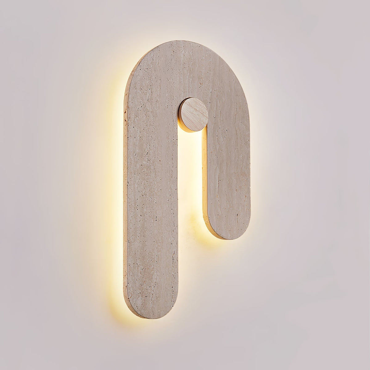 Ithaus wandlamp in geel travertin
