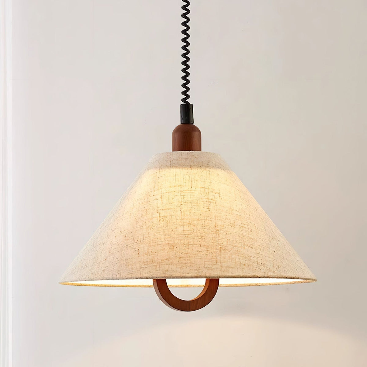 Alcaria Premium Noordse kunst stoffen hout hanglamp