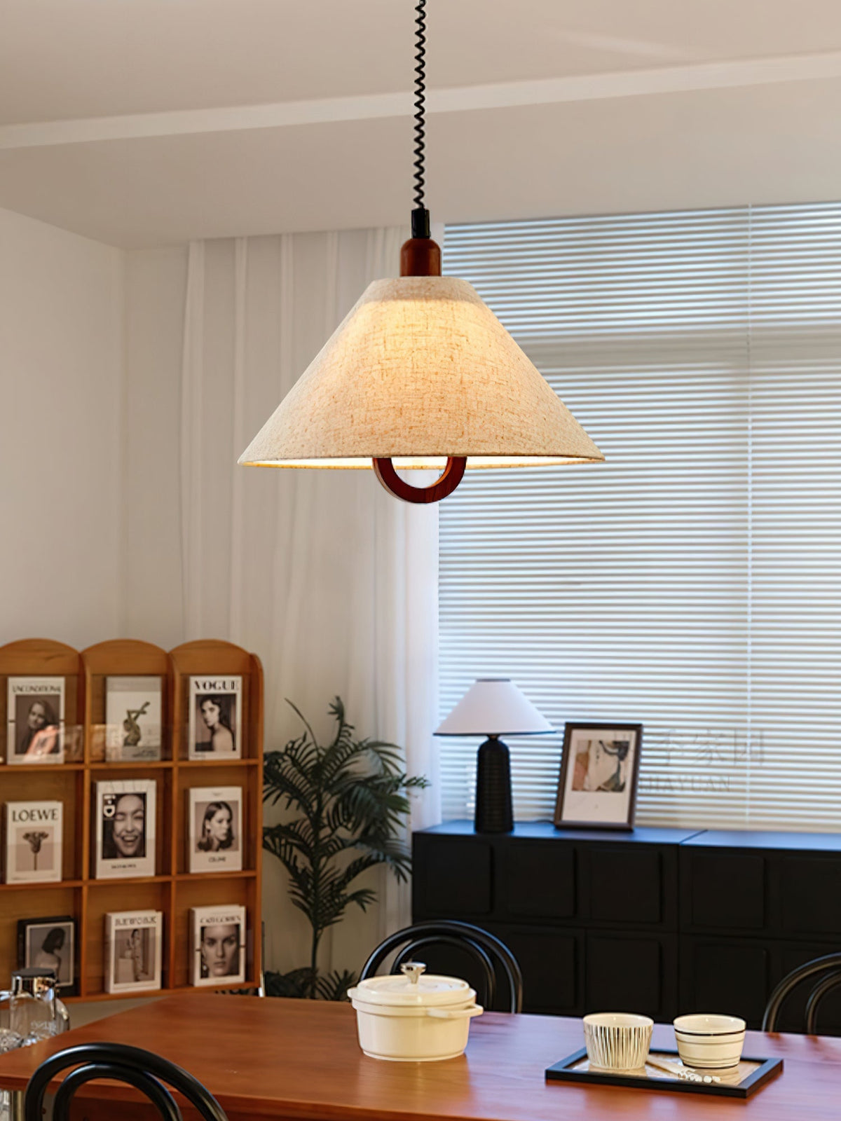 Alcaria Premium Noordse kunst stoffen hout hanglamp