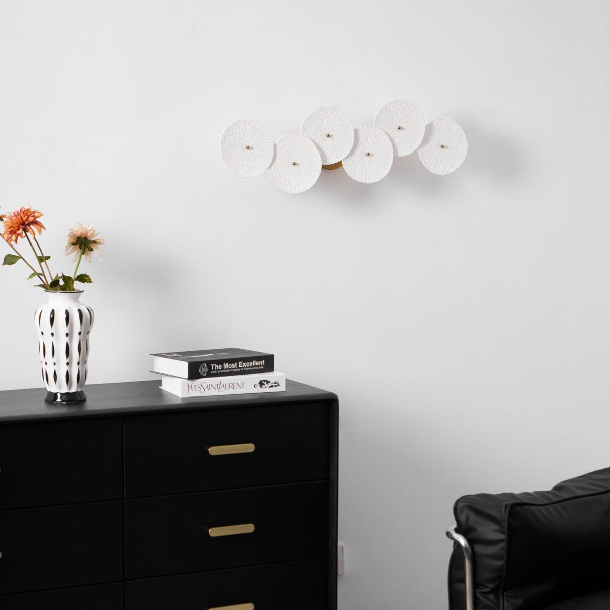 Jesse elegantie Noordse kunst bloemblaadje wandlamp