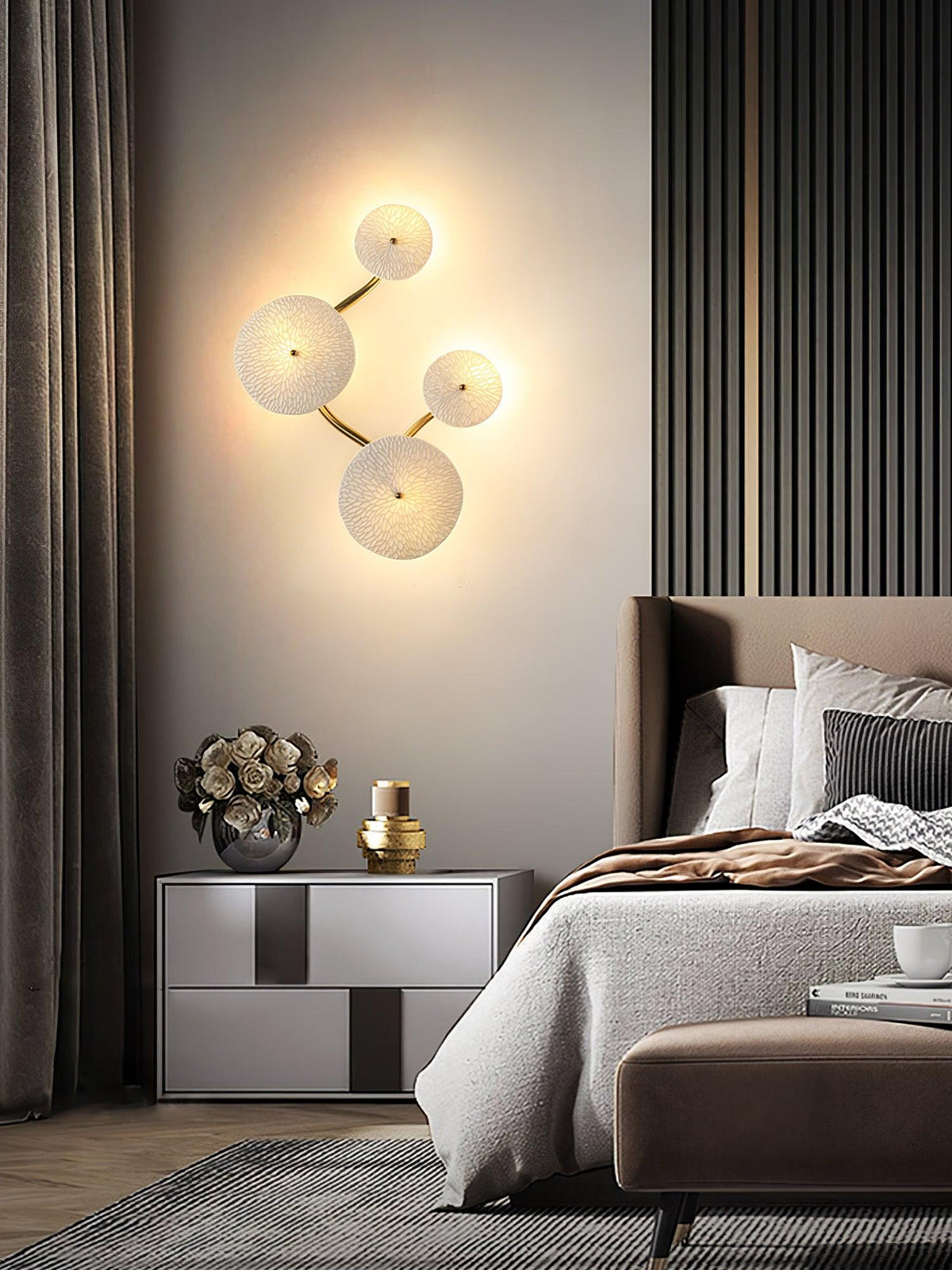 Jesse elegantie Noordse kunst bloemblaadje wandlamp