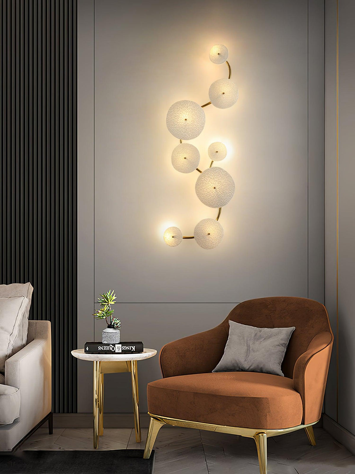 Jesse elegantie Noordse kunst bloemblaadje wandlamp