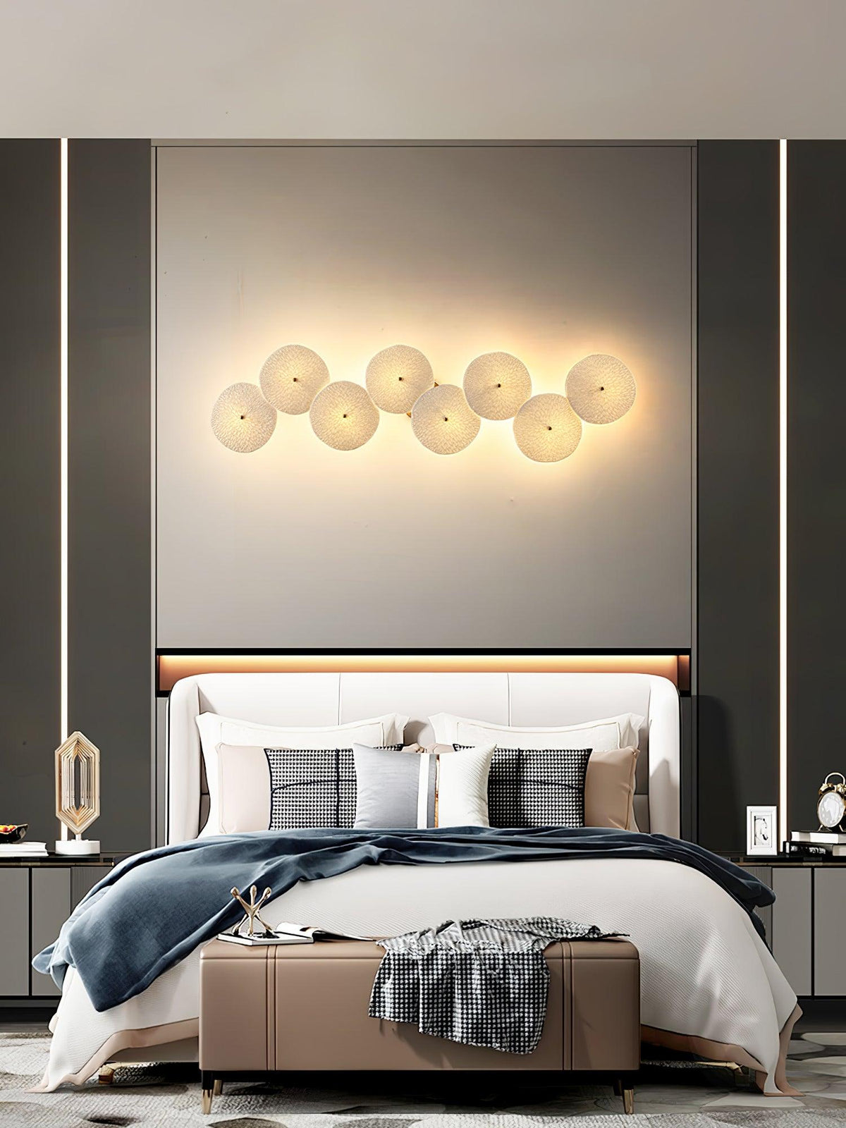 Jesse elegantie Noordse kunst bloemblaadje wandlamp