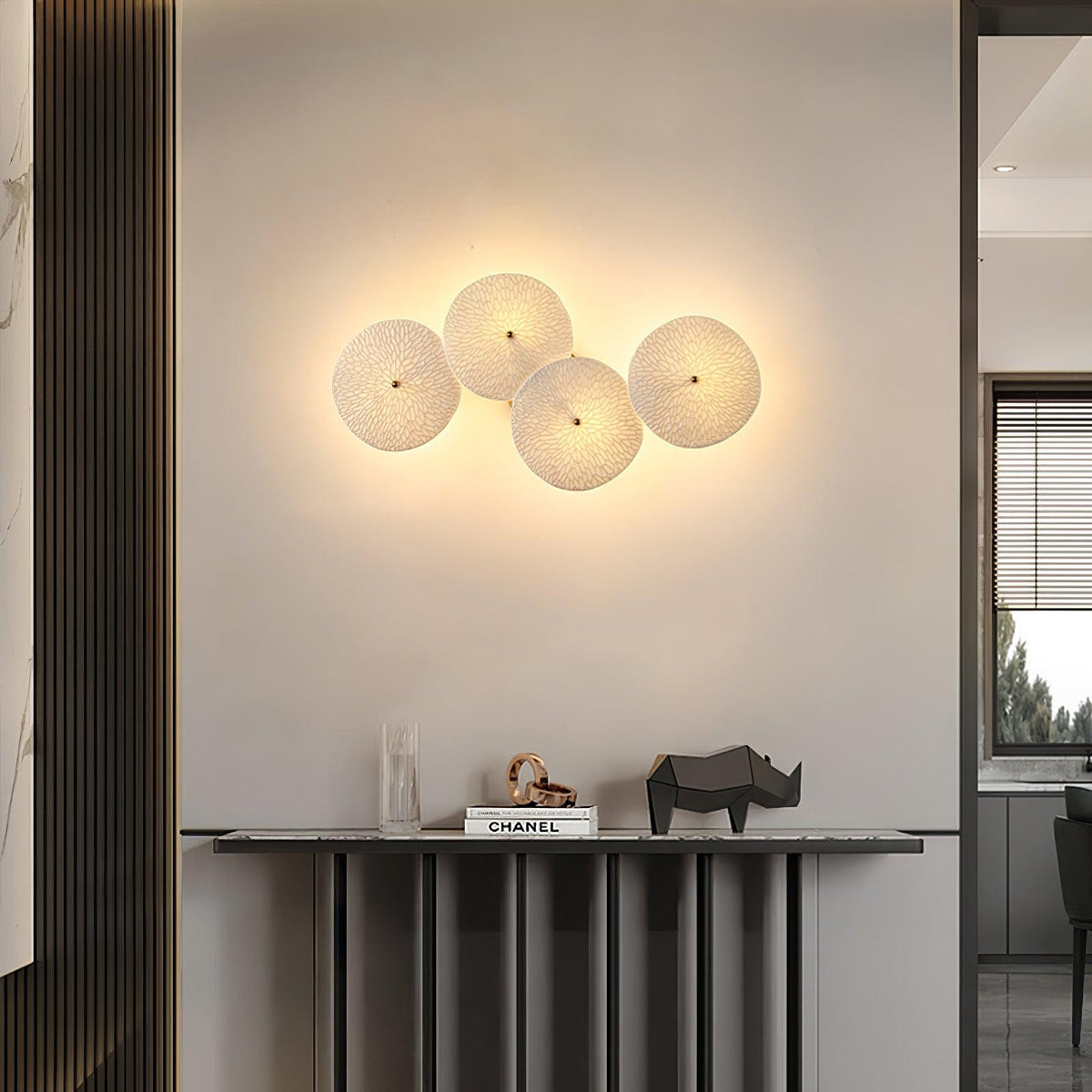 Jesse elegantie Noordse kunst bloemblaadje wandlamp