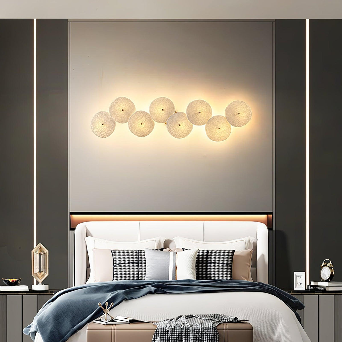 Jesse elegantie Noordse kunst bloemblaadje wandlamp