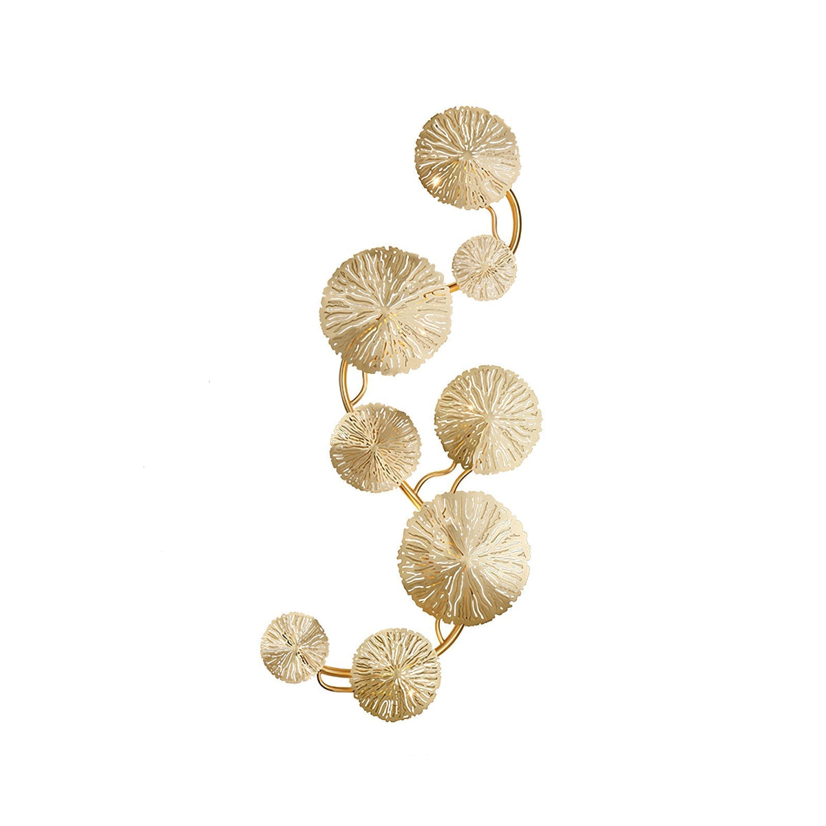 Rylso wandlamp Lotusbladeren messing