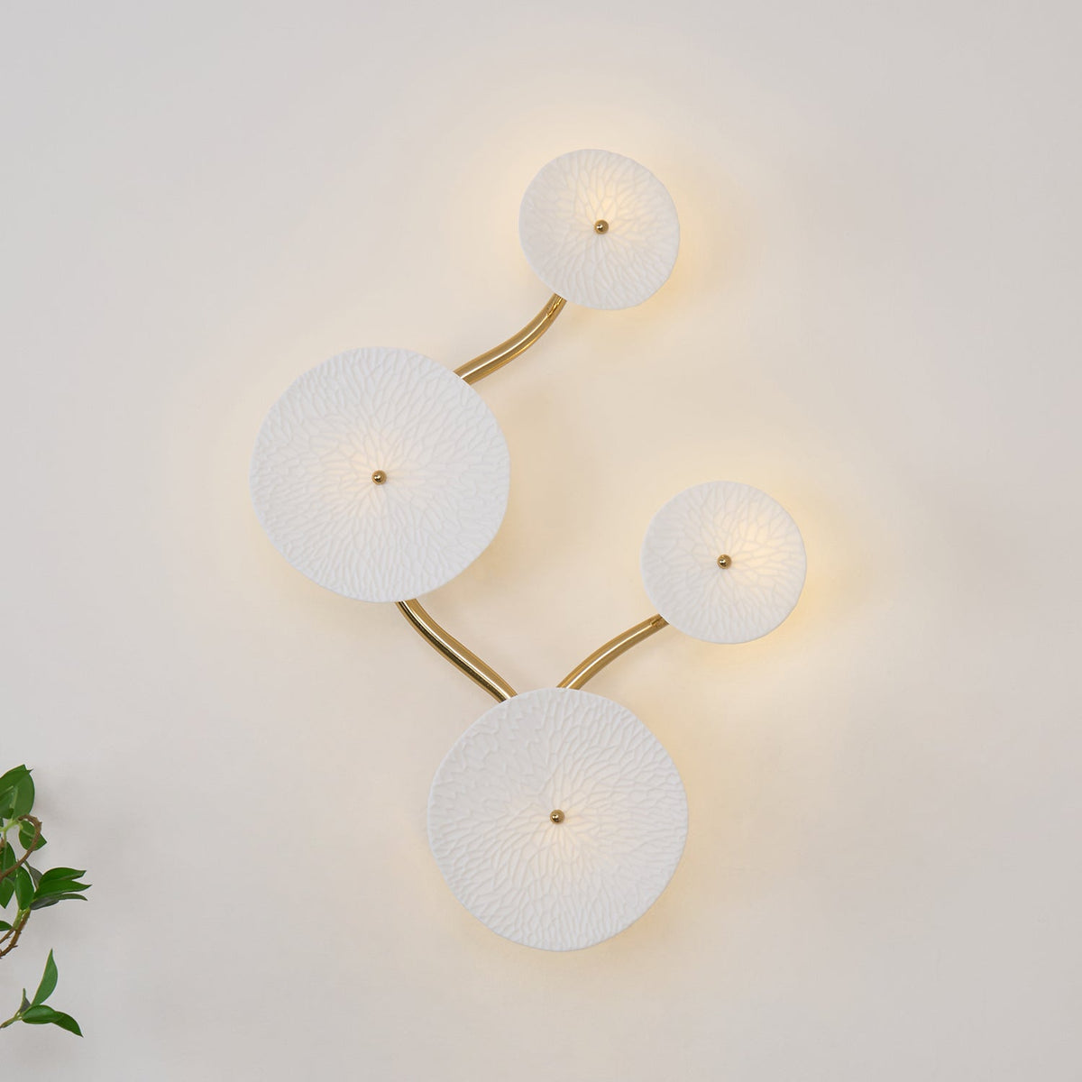 Jesse elegantie Noordse kunst bloemblaadje wandlamp