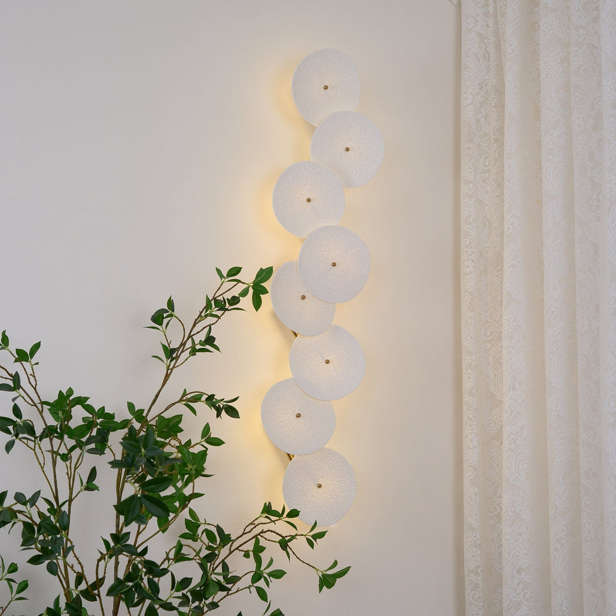 Jesse elegantie Noordse kunst bloemblaadje wandlamp
