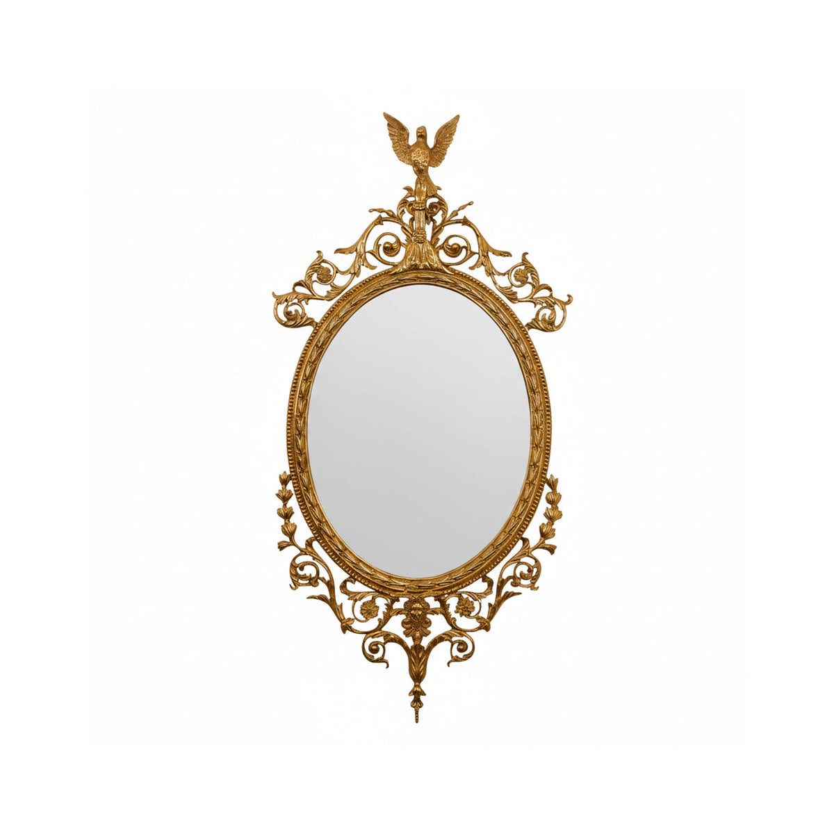 Aldenenne Belle houten wandspiegel met vlakke afwerking