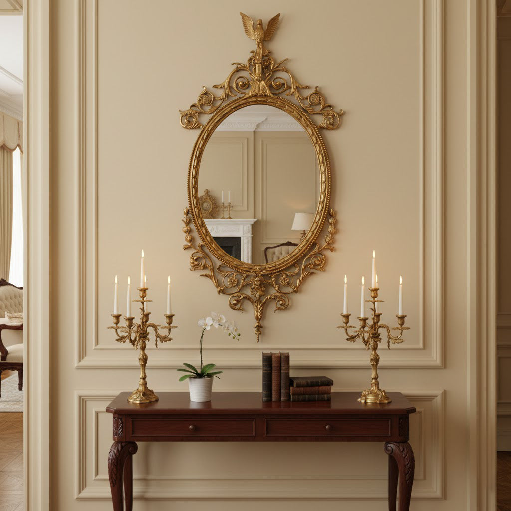 Aldenenne Belle houten wandspiegel met vlakke afwerking