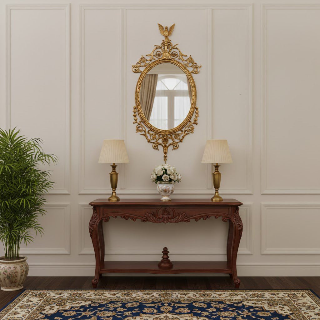 Aldenenne Belle houten wandspiegel met vlakke afwerking