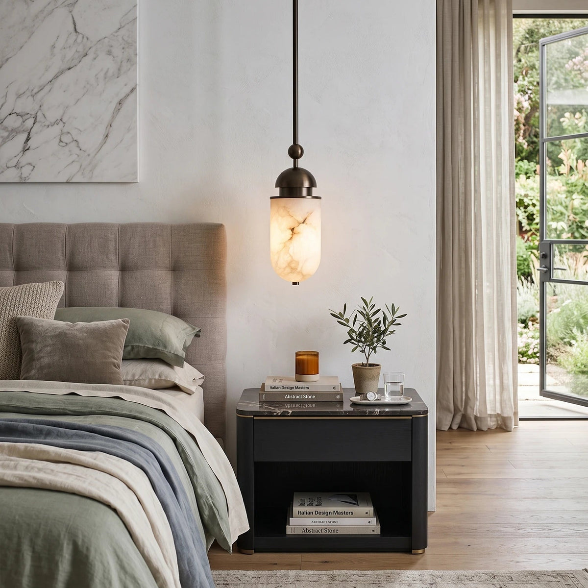 Whitcombe Albasten staaf hanglamp