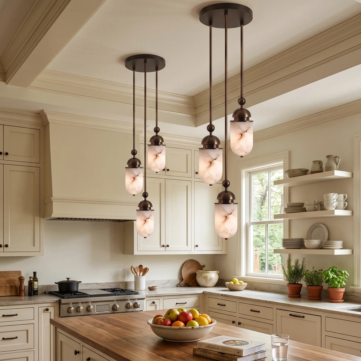 Whitcombe Albasten staaf hanglamp