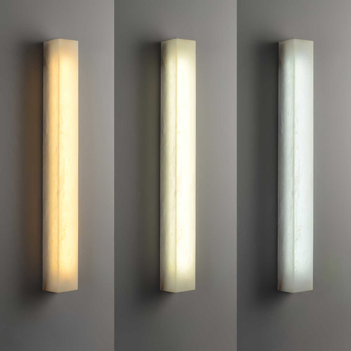 Alborella cilindrische wandlamp van albast